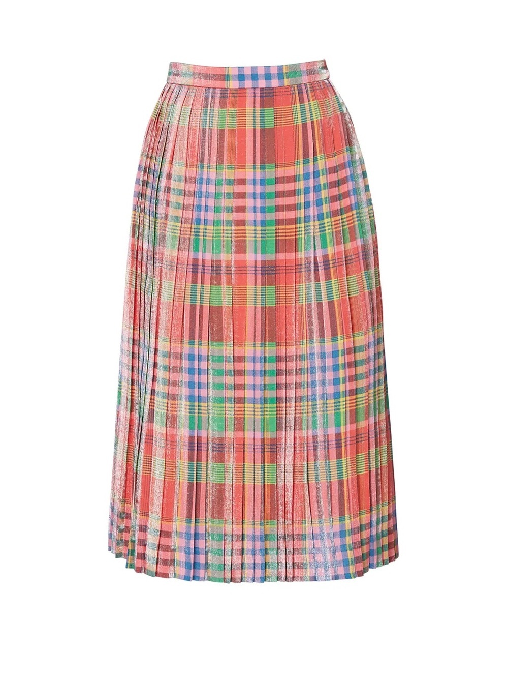 J. Crew Pleated Midi Skirt in Shimmering Plaid Size 4